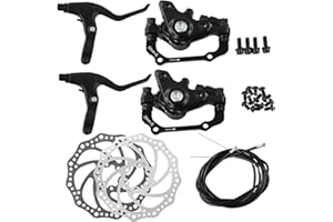 Sileduove Freins à Disque mécaniques Avant et arrière pour VTT avec kit de Frein à pour Rotor de 160 mm en Alliage d'aluminium pour VTT, vélo de Route