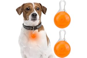 Pwsap Collare Luminoso, Luci di Sicurezza a LED Impermeabili Ciondolo Luminoso, Collare di Cane Luce Luminoso in Silicone luce per cani per Passeggiatori del Bambino e Zaini per Bambini