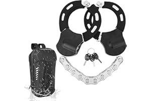 Pfloge®E Scooter Schloss mit Tasche 3L - Handschellenschloss mit Silikonschutz Gegen Kratzer, 3 Schlüssel für Fahrrad, Elektroscooter und Kinderwagen