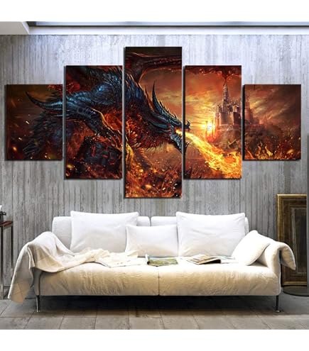 Leinwanddrucke 5 Stück Kunstdruck Wandbild 150×80 Produktbild-Vorschau 3
