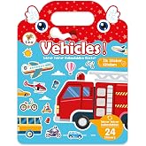 Lino Tekrar Tekrar Kullanılabilen İlk Sticker Kitabım Vehicles
