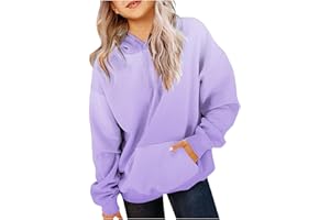 duxyoz Girls Hoodie Casual Long Sleeve Oversized Sweatshirt Loose Hooded Pullover Jumper Tops Solid Color Warm Fall Winter Hoodies Teenagers Hoody With Pockets Kids Preppy Clothes 2-14 Years