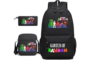 Puruuige 3 Pcs Garten of Ban Ban Backpack Lunch Bag Pencil Case Cartoon Backpack Three-Piece Sets Gift for Back to School