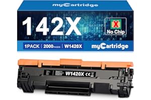 MYCARTRIDGE 142X Toner Compatibili per 142A Toner Sostituzione per HP LaserJet M140W per HP Laserjet M110W per M140WE M110WE M139WE M139W per W1420X W1420A (Nessun chip,1 Nero)