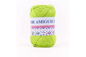 B.B.B. Filati - Amigurumi - Gomitolo filato puro cotone morbidissimo adatto per creare bambole e pupazzi lavabile in lavatrice per Ferri/Uncinetto: 3 - 4 Verde Acido 287 1pz 50 gr