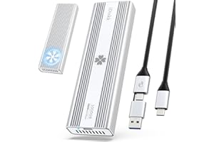 iDiskk Disque Dur Externe SSD M.2 NVMe 40 Gbit/s 1 to Professionnel Robuste en Aluminium USB-C – Jusqu'à 3000 Mo/s, Thunderbolt 3 (40 Gbit/s), USB-C (10 Gbit/s), Compatible avec USB 4/3.2/3.1/3.0/2.0