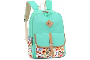 Leaper Canvas School Backpack for Girls Laptop Bag Travel Bag Bookbag Daypack