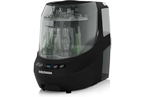 Baby Brezza - Lave-biberons Bottle Washer Pro Noir - lave, stérilise et sèche automatiquement biberons et accessoires de tire-lait