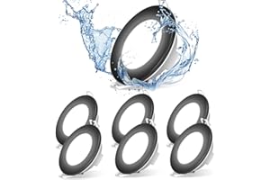 Aigostar Spot LED Encastrable Extra Plat, 4.8W 560LM, Spot Salle de Bain ip65, Spot Noir Plafond, lumière blanche et froide 6500K, Trou Φ68 mm, AC220-240V, Lot de 6