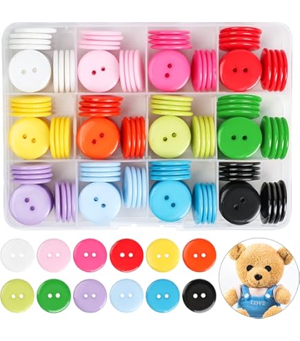 Buttons Galore Bottoni In Plastica 3D A Forma Di Ape – Tinti A Mano, Con Gambo, Multicolore – Per Cucito E Progetti Creativi