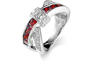 Musihy Frauen Ring Kleiner Finger, Silber Vergoldet Ringe Verdrehte Weiß Vergoldet Ringe Zirkonia Komfort Fit