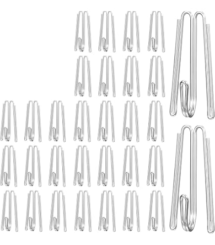 Crochet Pour Rideaux Lot 50 Pièces Crochets Rideau 4 Griffes Acier Inoxydable - Lot De 50 - Pour Rideaux à Plis, Suspendus - Installation Facile Ganci Tende Crochet Rideau Rail