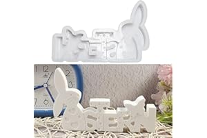 ARUIGU Osterhase Silikonform, Ostern Hase Silikonformen Gießformen, 3D Kaninchen Gießform Ostern, Osterhase Silikonform for Gips, Sojawachs Kerzen, Handwerk