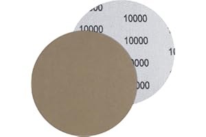 Bolatus 5 sztuk papieru ściernego, mocowane na rzep, ziarnistość 10000 na mokro, suche krążki szlifierskie, okrągłe, do szlifierek mimośrodowych, do samochodu, metalu, drewna