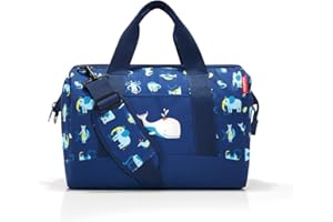 reisenthel Allrounder M Kids Kleine Reisetasche für Kinder Mit Stecklasche für Reisetrolleys, Couleur:ABC Blue