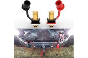 ‎PSLER PSLER Batterie Jump Post Wiederaufladbare Bolzenbrücken Anschlussklemmen Fernbedienungs-Kit für UTV ATV Auto LKW Marine RV Anhänger Mäher Diesel Batterieklemme mit Abdeckung