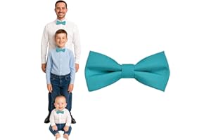 DonDon Pajarita hombre niños o bebés mate, preatada y ajustable en longitud de gabardina de algodón - accesorio festivo para bodas, comuniones y celebraciones