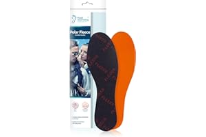 Foot Morning Polar Fleece, Wkładki do Butów Zimę (1 Para), Wkładka z Polaru i Pianki Lateksowej – Ocieplenie Butów na Zimę i Jesień, Pochłaniające Zapachay, Grube Wkładki, Dorośli uniseks (45 EU)