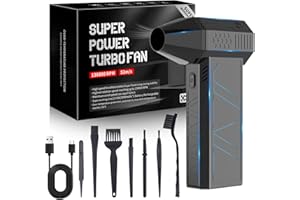 DanMiS Souffleur Air Comprimé,130000 TR/Min Soufflette Remplacer Bombe Air Sec,5000 Mah Batterie Mini Souffleur Nettoyage PC,Portable,Clavier,Voiture