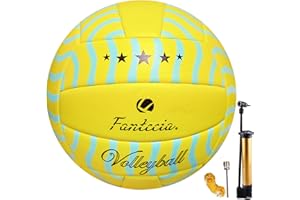 Fantecia Ballon de Volley Officiel de Taille 5, idéal pour Les matchs en intérieur et en extérieur, avec Une Texture Douce pour Jouer sur la Plage.