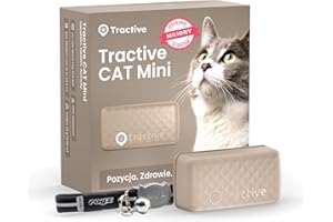 ‎TRACTIVE Tractive GPS Mini — Lokalizator dla kota | Lider rynku | Śledzenie pozycji w czasie rzeczywistym | Historia pozycji | Alerty o zdrowiu | Monitorowanie aktywności | Obroża w zestawie