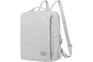 Nordace Siena II Mini Smart Backpack for Everyday Use with USB Charging Port, Water Resistant - Sleek Laptop Backpack for Daily Tasks, Work, and Casual Adventures (Light Gray)