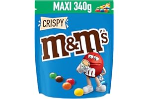 MARS M&M'S CRISPY - Bonbons Chocolat au Lait & Riz Soufflé - 340g Sachet de Chocolats