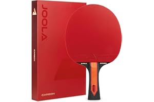 JOOLA Raquette de tennis de table RED Carbon X - Raquette de tennis de table haut de gamme avec revêtements Micron+ et éponge Cloudblast