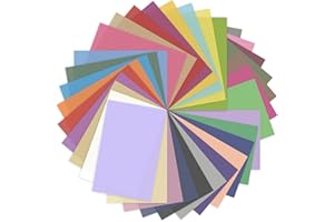 NeuWee Papier de Soie Coloré 360 Feuilles, Assorties A4 Taille papier d'emballage, 36 Couleurs Papier de Soie Pour créer des pompons, des fleurs en papier, Loisirs Créatifs et Décoration DIY, 16 g/m²