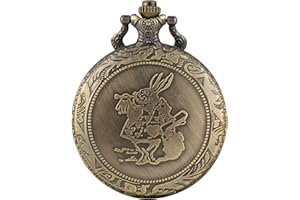 COKINKIDS Orologio da tasca uomo, romantico bronzo orologio da tasca Alice nel paese delle meraviglie carino orologi, regali per gli uomini - Jlyshop orologio da tasca