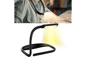 WYFCR Lampe de lecture de cou, lampe de table, tuyau en silicone, éclairage 4000k, protection oculaire tricolore, lecture de nuit sur le lit lampe de livre rechargeable pour les lecteurs amateurs