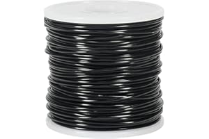 Tenn Well 1,5 mm Aluminium-Basteldraht für die Schmuckherstellung, 50m biegbarer Metalldraht für Modellieren, Basteln, Modellieren und Verpacken (Schwarz)