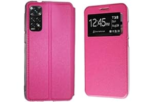 Todobarato24h Funda Compatible con Xiaomi Redmi Note 11-11S Rosa Libro Ventana