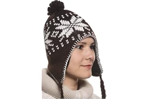 ...KARL LOVEN Bonnet Péruvien Chullo ch'ullu avec Pompon Mixte Homme/Femme Couleurs au Choix