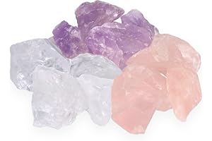 Lebensquelle Plus - Pietre di alta qualità con miscela di acqua preziosa, miscela di base al 100% in pietre naturali, con ametista + quarzo rosa + cristallo di rocca, 200 g