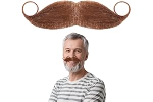 HaiFafafaing Adjustable Fake Mustache, Halloween DIY Self Adhesive Fake Beard, Novelty Stick On Mustaches for Themed Parties and Cosplay