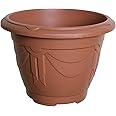 4 x 33cm Round Venetian Plant Pot Terracotta Planter Outdoor Indoor Decorative
