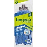 Bayeco - Copptech Antibacterial Protected Floors - 100% Microfiber Strip Mop - Removes 99.9% of bacteria and fungi in the mop