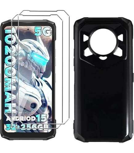 HuiYouMY Cover per Doogee Blade 20/Blade 20 Ultra/Blade 20 Turbo (6.6) con 2 Pezzi Pellicola Vetro Temperato, Trasparente Custodia Silicone Morbida TPU Ultra-Sottile AntiGraffio Antiurto Case - Clear