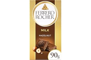 Ferrero Rocher Original Milk Chocolate Bar and Hazelnut, 90g