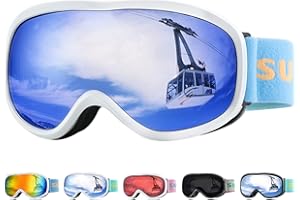 Supertrip Kids Ski Goggles, Anti-Fog Kids Skiing Goggles, Snow Snowboard Goggles for Boys Grils Youth Age 5-15