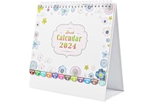 BIEPIS Desk Calendar 2024 Small Desk Top Calendar Month to View from Jan.2024 to Dec.2024 Calendar Family Planner Freestanding Desktop Calendar to Manage Busy Schedules