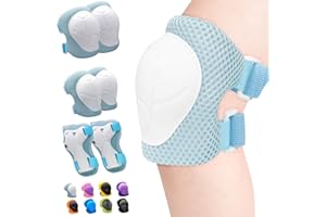 Inkidio Knieschützer für Kinder Schutzausrüstungsset Knieschützer und Ellenbogenschützer-Set mit Handgelenkschutz für Mädchen und Jungen Rollschuhe Roller Radfahren Fahrrad Skateboard