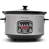 Prestige - Digital Slow Cooker 3.5 Litre - Easy to Use Programmable Timer - 3 Cooking Modes - LCD Display - See Through Glass