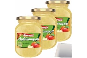 usy Bundle für Odenwald Apfelkompott mit Stücken 3er Pack (3x360g Glas) + usy Block