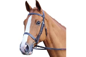 Shires Aviemore Plain Bridle With Rubber Grip Reins - Black