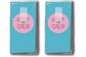 TASCHENTÜCHER BEDRUCKT 20 Taschentücher (2x 10) Keep Calm / Motivtaschentücher