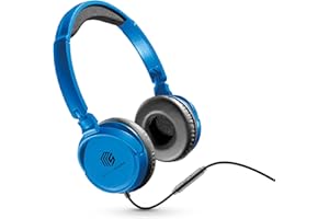 Music Sound / HEADBAND filo Basic/Cuffie on ear pieghevoli con filo e microfono - Jack 3.5 mm - Colore Blu, One Size