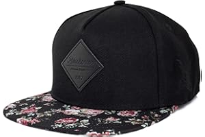 Blackskies® Snapback Cap | Damen Herren Baseball Kappe mit Stick oder floralen Muster Unisex Mütze Cap - Basecap Männer Frauen Streetwear Outdoor Sommer Freizeit