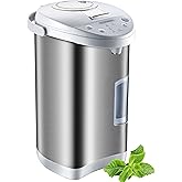 Thermopot 5 Liter | Perfekt für Glühwein geeignet | Edelstahl Heißwasserspender | Glühweinkocher | Wasserkocher | Wasserspend